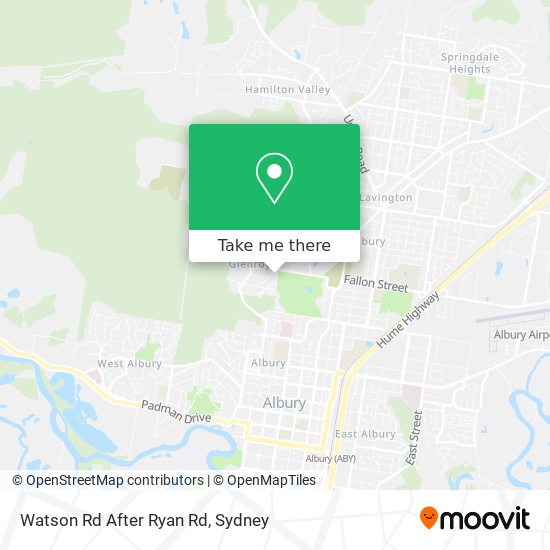 Watson Rd After Ryan Rd map