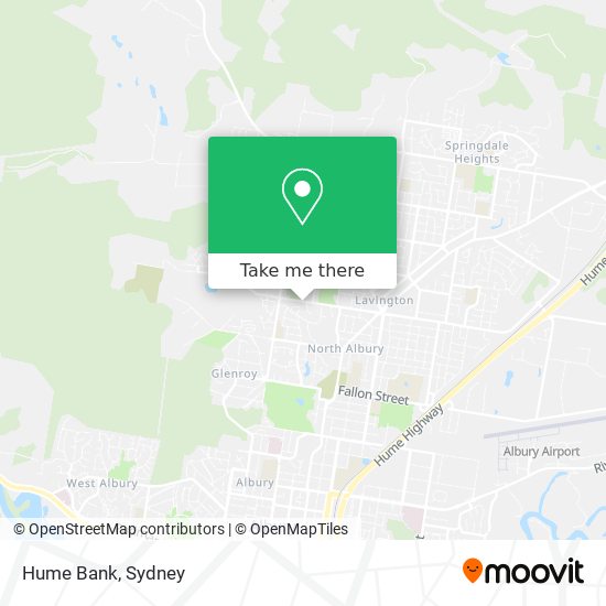 Hume Bank map