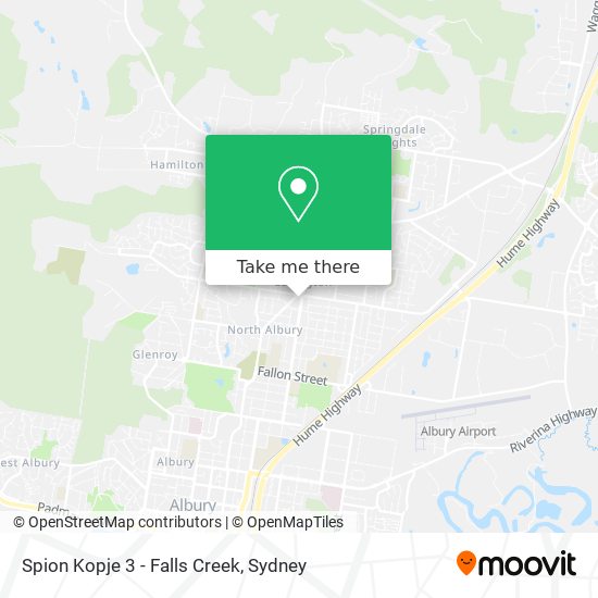 Mapa Spion Kopje 3 - Falls Creek