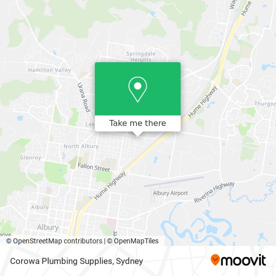 Mapa Corowa Plumbing Supplies