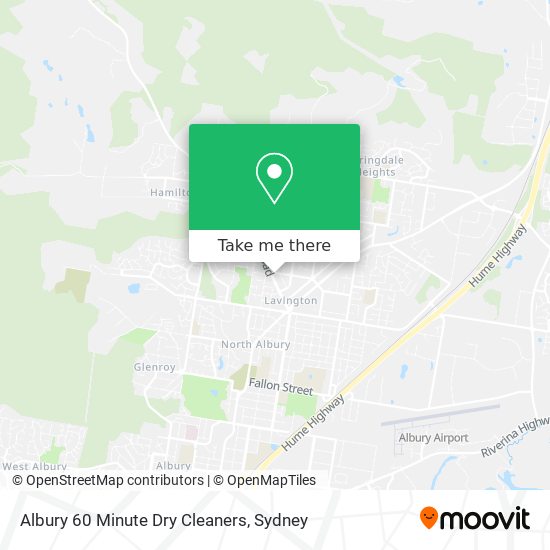 Mapa Albury 60 Minute Dry Cleaners