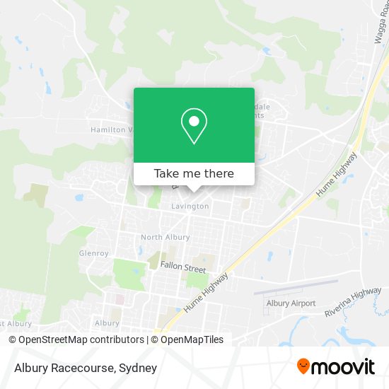 Mapa Albury Racecourse