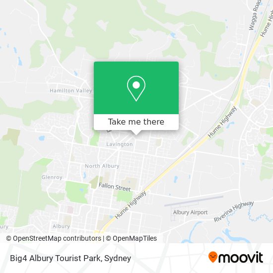 Big4 Albury Tourist Park map
