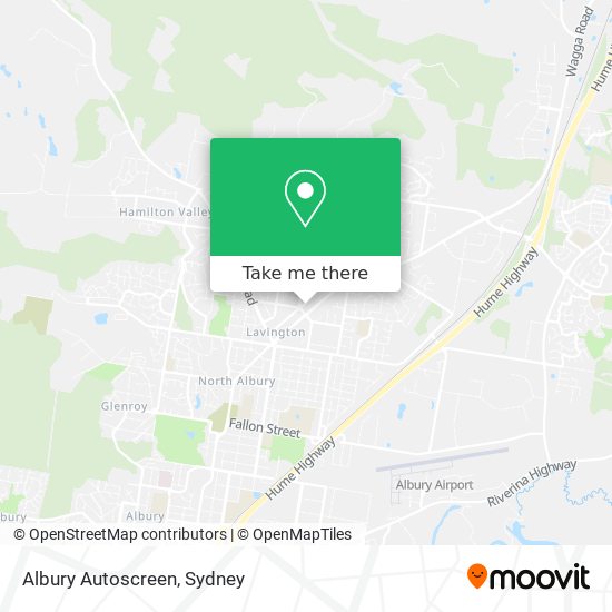Mapa Albury Autoscreen