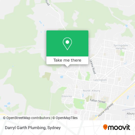 Mapa Darryl Garth Plumbing