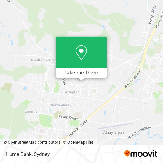 Hume Bank map