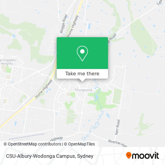CSU-Albury-Wodonga Campus map