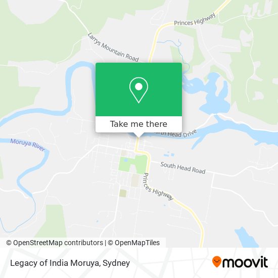 Legacy of India Moruya map