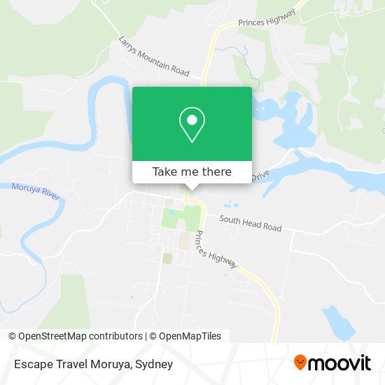Escape Travel Moruya map