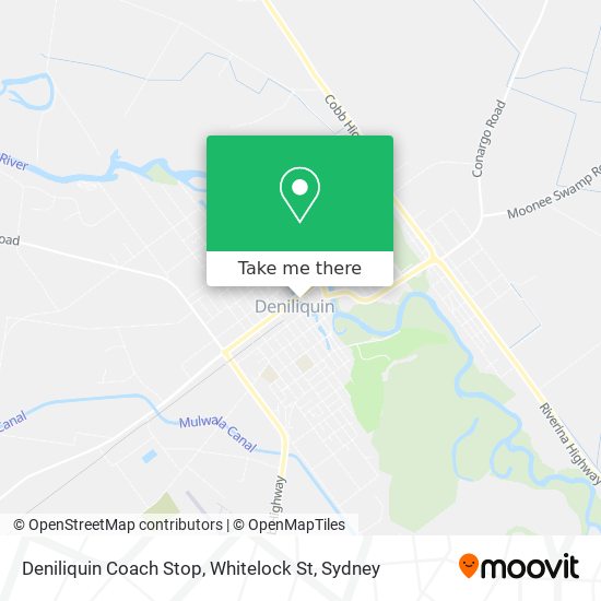 Deniliquin Coach Stop, Whitelock St map