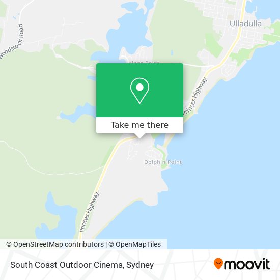 South Coast Outdoor Cinema map