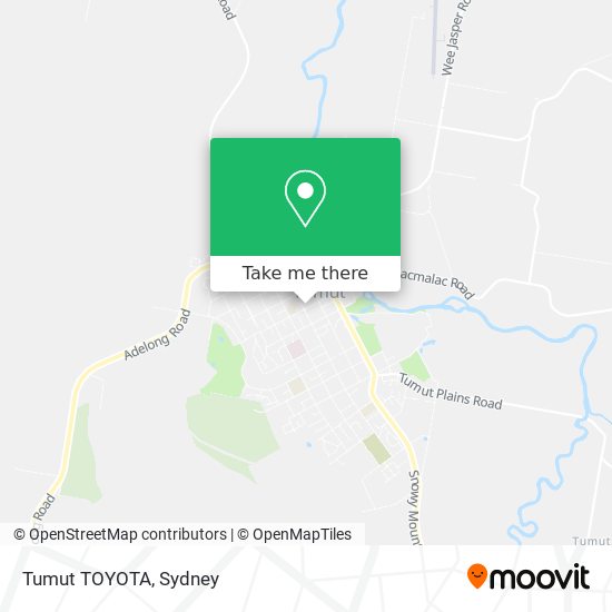 Mapa Tumut TOYOTA