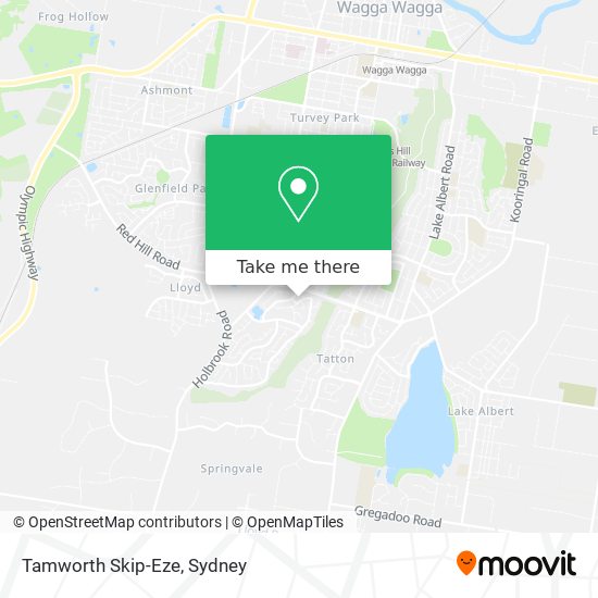 Mapa Tamworth Skip-Eze