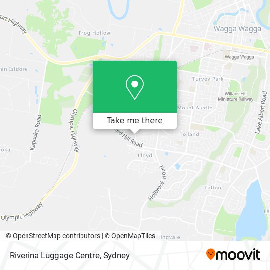 Mapa Riverina Luggage Centre