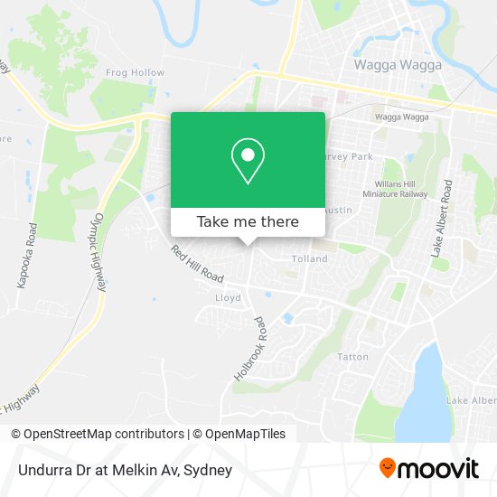 Undurra Dr at Melkin Av map