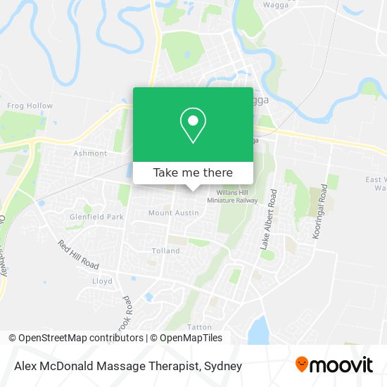 Alex McDonald Massage Therapist map