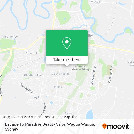 Escape To Paradise Beauty Salon Wagga Wagga map