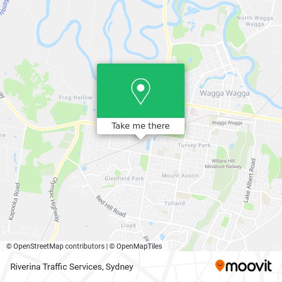 Mapa Riverina Traffic Services