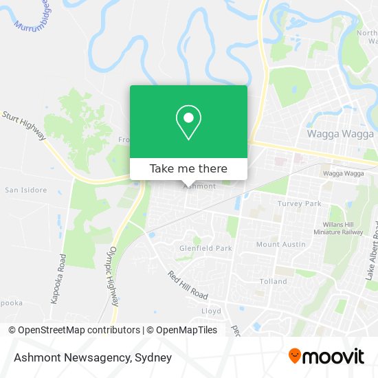 Mapa Ashmont Newsagency