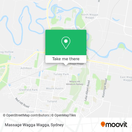 Massage Wagga Wagga map