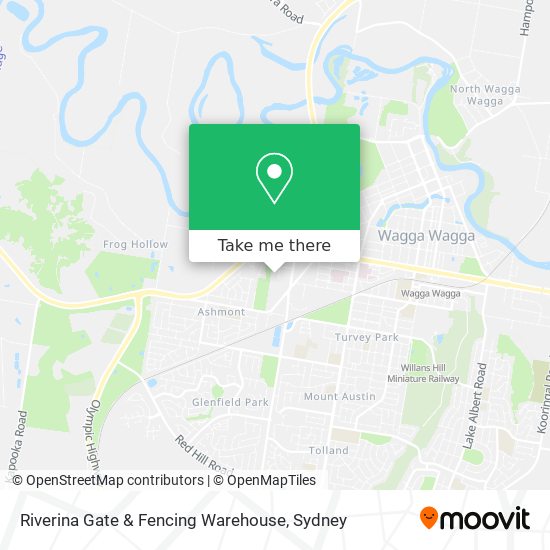 Mapa Riverina Gate & Fencing Warehouse