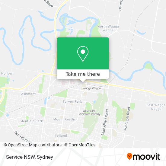 Service NSW map