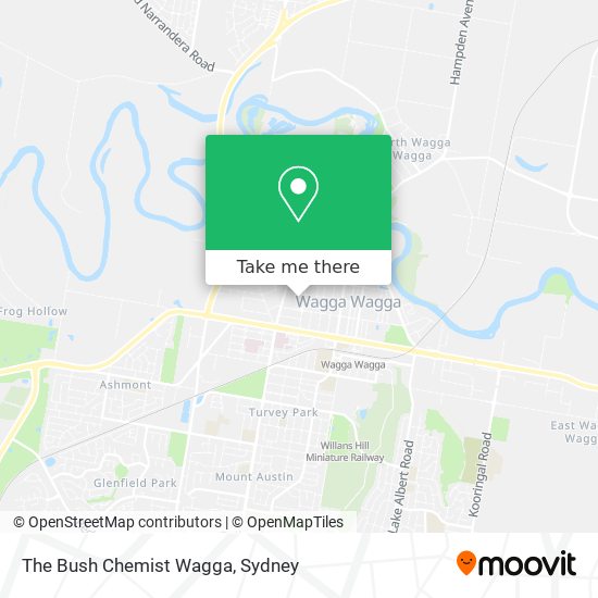 The Bush Chemist Wagga map