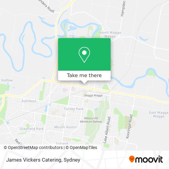 James Vickers Catering map