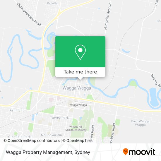 Wagga Property Management map
