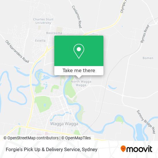 Forgie's Pick Up & Delivery Service map