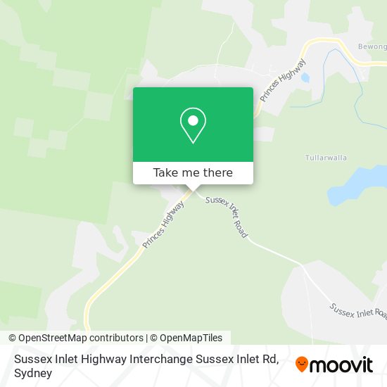 Mapa Sussex Inlet Highway Interchange Sussex Inlet Rd