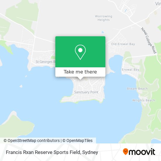 Mapa Francis Rxan Reserve Sports Field