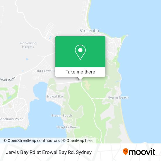 Jervis Bay Rd at Erowal Bay Rd map