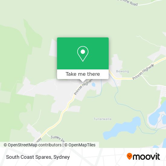 South Coast Spares map