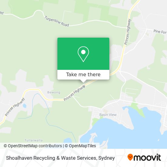 Shoalhaven Recycling & Waste Services map