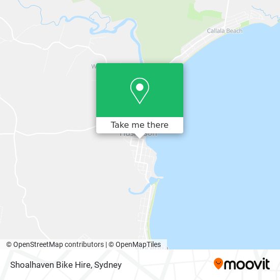 Shoalhaven Bike Hire map