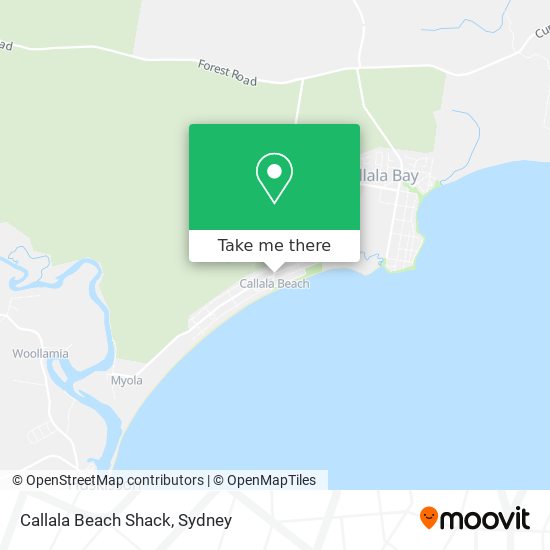 Callala Beach Shack map