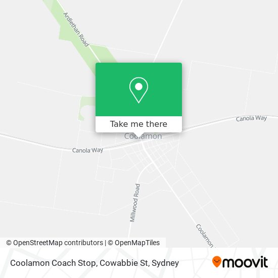 Coolamon Coach Stop, Cowabbie St map
