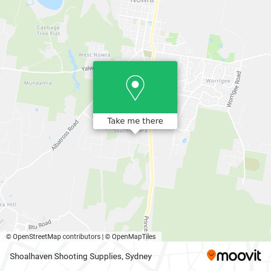 Shoalhaven Shooting Supplies map