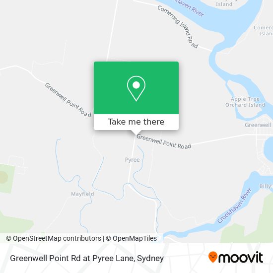 Greenwell Point Rd at Pyree Lane map