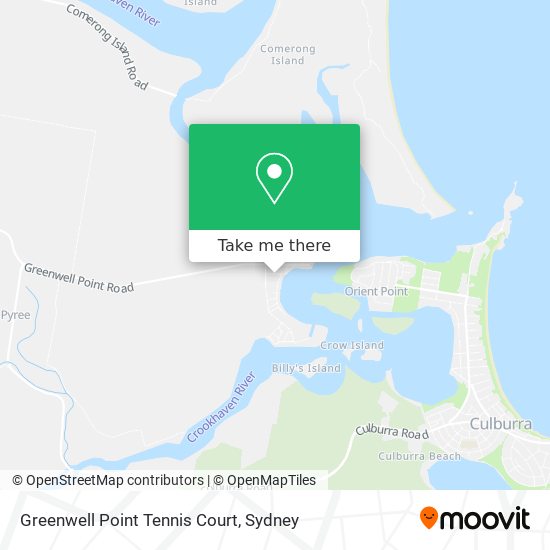 Greenwell Point Tennis Court map