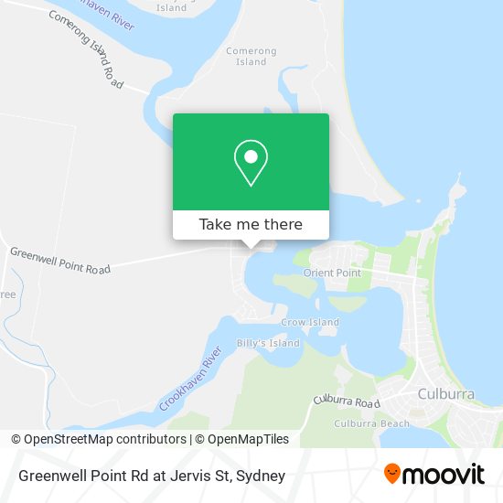 Greenwell Point Rd at Jervis St map