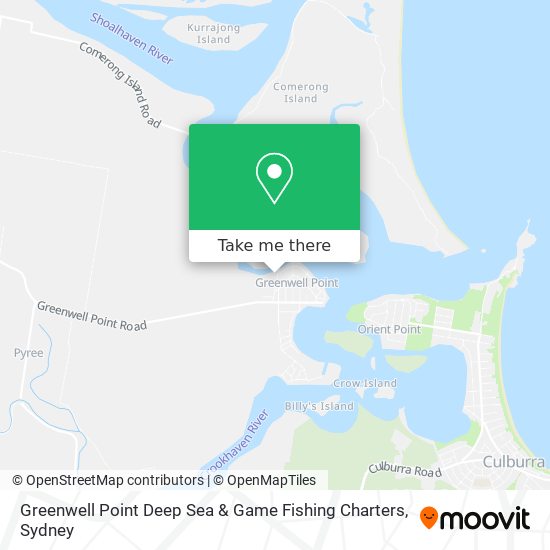 Greenwell Point Deep Sea & Game Fishing Charters map