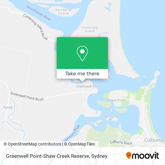 Mapa Greenwell Point-Shaw Creek Reserve