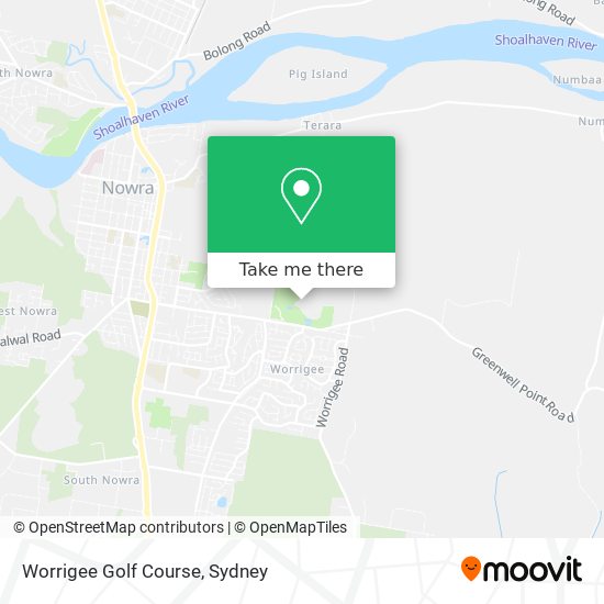 Worrigee Golf Course map