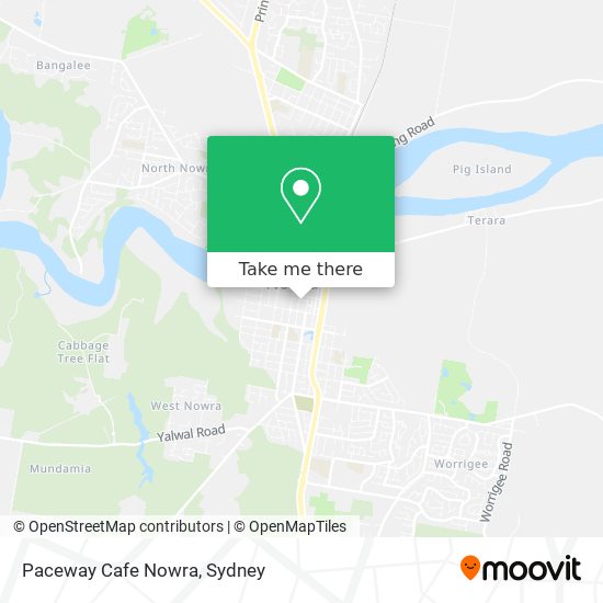 Paceway Cafe Nowra map