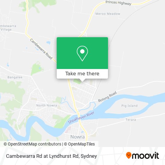 Cambewarra Rd at Lyndhurst Rd map