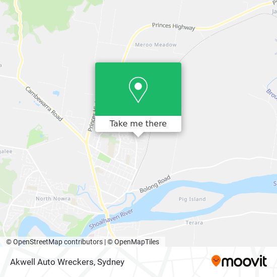 Akwell Auto Wreckers map