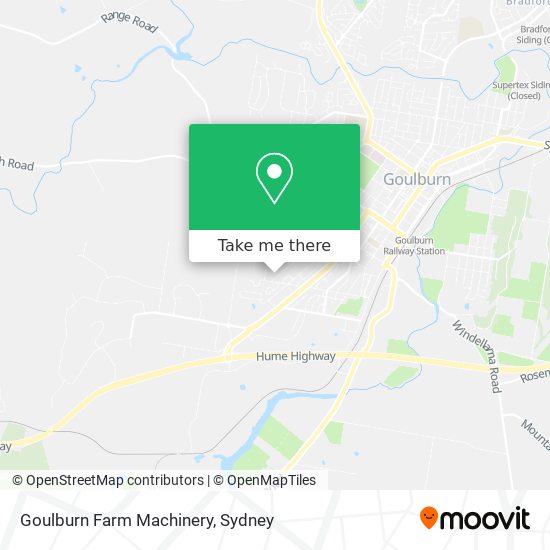 Goulburn Farm Machinery map