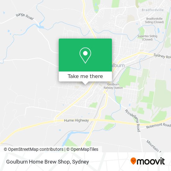 Goulburn Home Brew Shop map